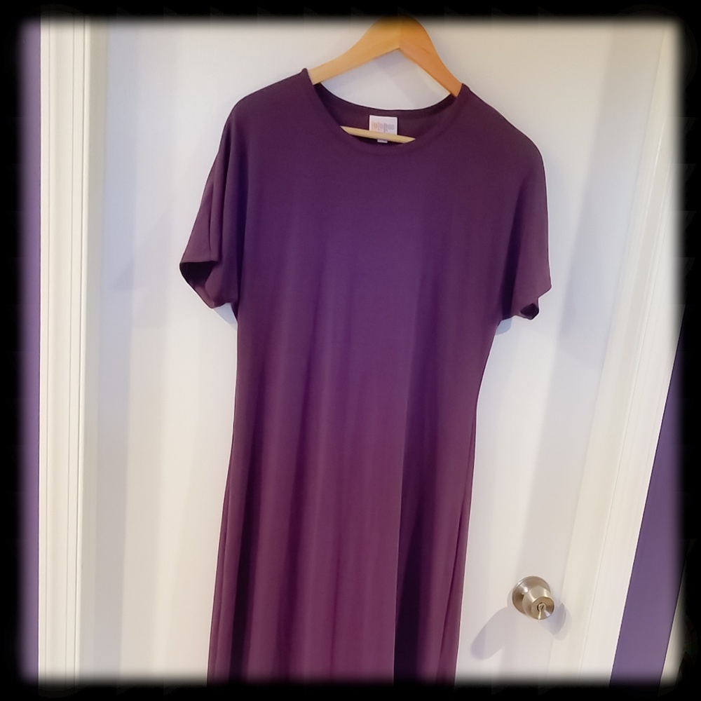 Solid Purple Maria Dress, Small